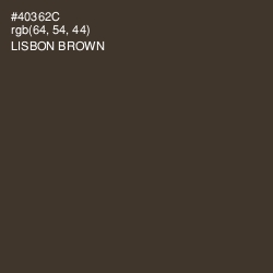#40362C - Lisbon Brown Color Image